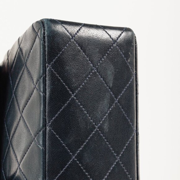 Chanel Navy Lambskin Leather Classic Medium Double Flap Shoulder Bag - Picture 6 of 16